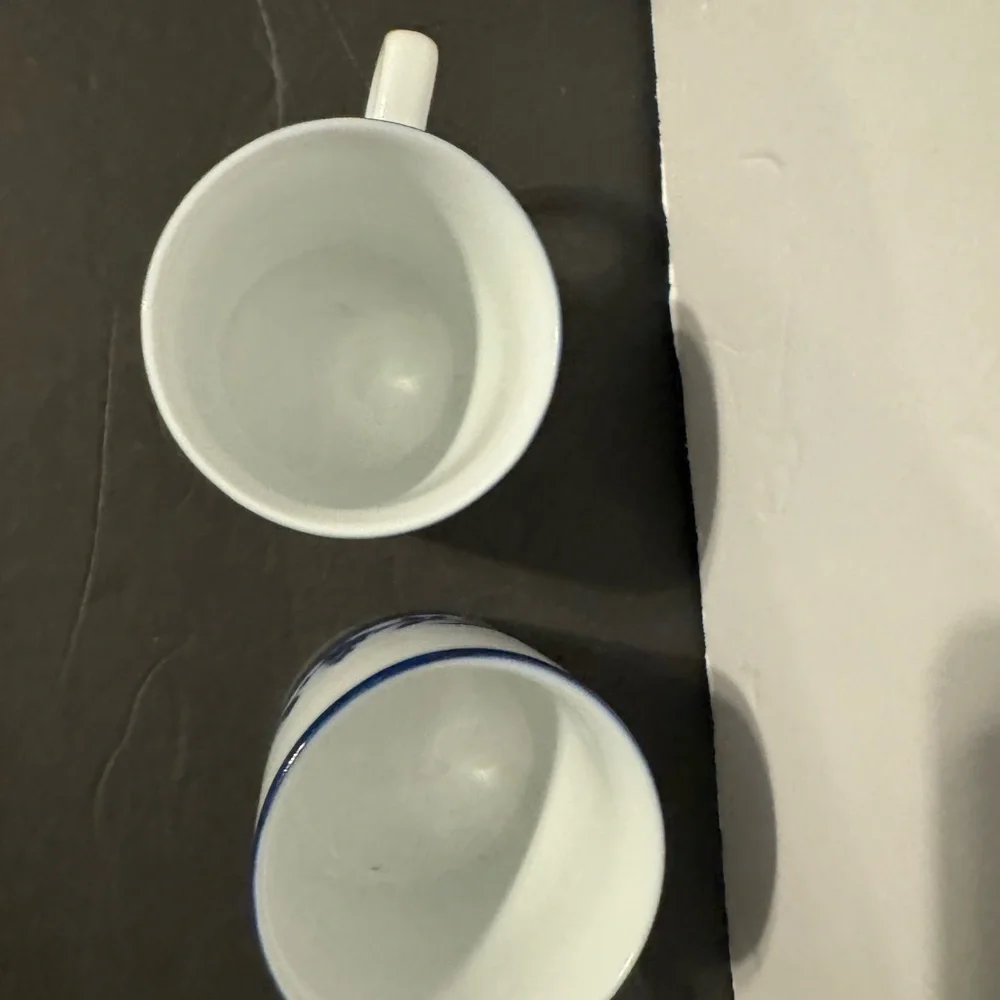 WILLIAMS SONOMA Blue TEA CUP set of 2